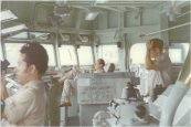 Captain Glasser with Ensign Hall OOD and Unidentified JOOD