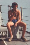 Gerry Cahalan Standing Shark Watch in the IO 1983-1884